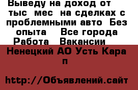 Выведу на доход от 400 тыс./мес. на сделках с проблемными авто. Без опыта. - Все города Работа » Вакансии   . Ненецкий АО,Усть-Кара п.